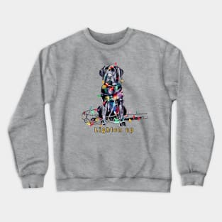 Lighten up Black Labrador Crewneck Sweatshirt